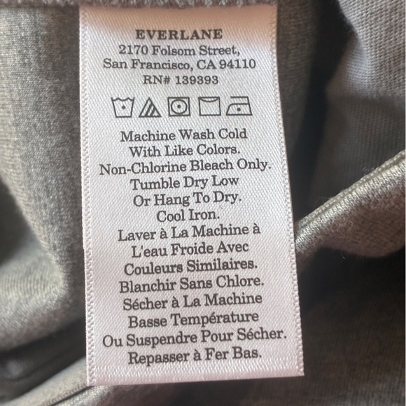 Everlane The Dream Pant Organic Cotton Blend Pull On Grey Size XL - Picture 8 of 15